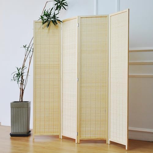 Furnnylane 4 Panel Bamboo Room Divider by Furnnylane
