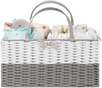 HBlife Large Baby Diaper Caddy Organizer, Paper Rope Storage Baskets Nursery Bin by HBlife