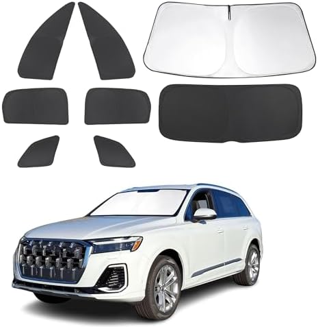 TINGLU Window Shades for Audi Q7 SUV 2016-2025 2026 Accessories Side Full by TINGLU