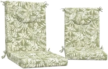 DYTXIII Outdoor High Back Chair Cushions Set of 2, 44x20 in Water Repellent by DYTXIII