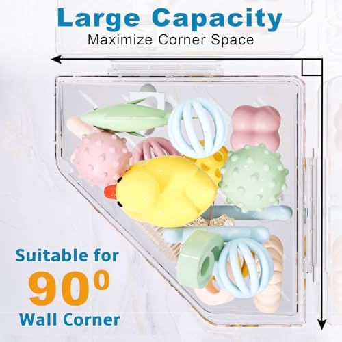 Natheeph Bath Toy Organizer 2-Pack Large Capacity Bath Toy Storage Holder - Image 4