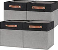 Temary Fabric Cube Storage Bins 12 Inch Decorative Storage Cubes Baskets 4 Pack by TEMARY