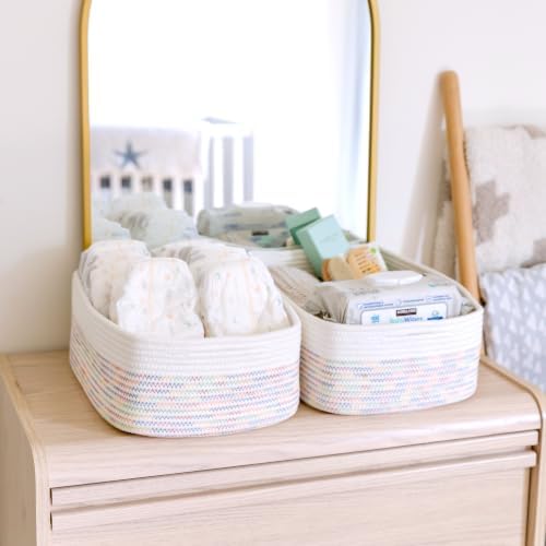 Woven Rope Baskets for Organizing, 3 Pack, 15.5 x 11 x 5.5" Storage Bins - Image 4