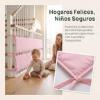 4 Pack Crib Rail Cover Sets, Full Surround Mesh Crib Rail Padding & Crib - Image 2