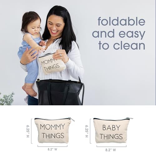 Pearhead Mommy and Baby Things Zipper Pouches, Organizer Bags - Image 3