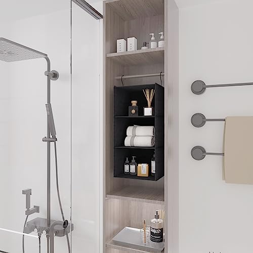 Hanging Closet Organizer 3-Shelf, Oxford Fabric Wardrobe Storage - Image 6