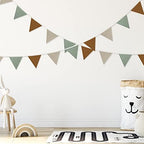 Oudain 2 Pcs Pennant Banner Flags Nursery Garland Triangle, Retro Color - Image 4