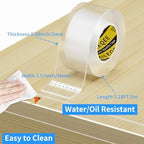Clear Edge Protector Strip, 2 Pack x 1.57in x 3.28FT - Image 2