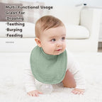 Susurration Muslin Baby Drool Bibs 10Pack Soft Square Adjustable Bandana Bibs - Image 2