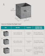 SONGMICS Storage Cubes, 13-Inch Foldable Closet Organizers - Image 5