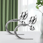 HIKMLK Leaf Shaped Curtain Tieback Holdbacks 2pcs, Handmade Metal Curtain Side - Image 4