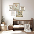 Vintage Nursery Wall Art Kids Canvas Poster Neutral Children Print Unframed - Image 2