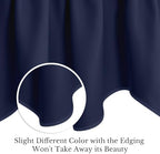 NICETOWN Navy Blue Blackout Curtain Valance Tier - Image 4