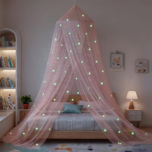 Bed Canopy for Girls Mosquito Net, Princess Bed Canopy for Girls Room Decor - Image 3