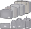 8 Set Packing Cubes for Travel Luggage Organizer Bags for Family, Mesh Packing by YEEYAA