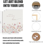 3Pcs Wildflower Nursery Canvas Wall Art Flower Botanical Sentence Poster - Image 3