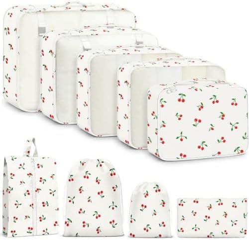9 Set Packing Cubes for Travel Essentials by Unknown