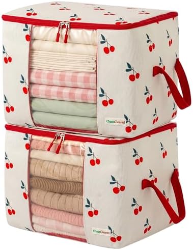Chaos Cleared Kids Storage Bags – 100% Cotton Canvas Toy & Clothes Organizer by ChaosCleared
