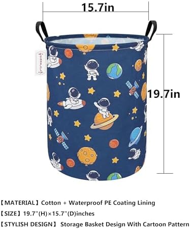Foldable Waterproof Round Fabric Laundry Basket Home - Image 2