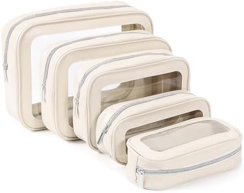 YOPCDJ 5PCS Diaper Bag Organizer Pouch Set, TSA Approved Toiletry Bag，Clear by YOPCDJ