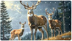 Bathtub Mat Non Slip 26.8x15.1In, Forest Deers Bath Mat by Anna+Cowper