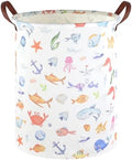 Marine animal kids waterproof foldable laundry basket, Fish Hamper, Nursery by FXOCSHE