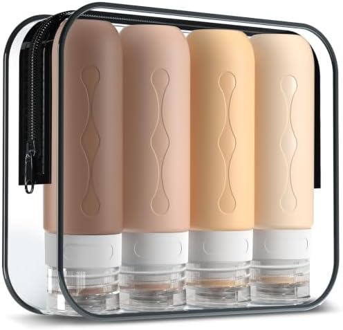 Gemice Travel Bottles for Toiletries Tsa Approved Travel 3oz Size Containers by GemiceBeautyTools