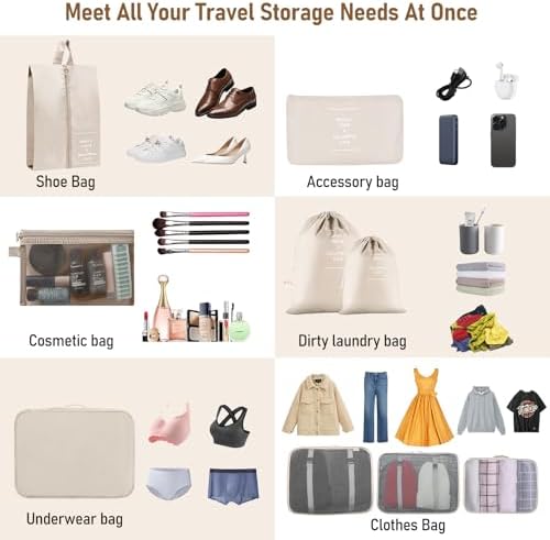 Packing Cubes for Travel 10 Set Luggage Organizer Bags - Image 4