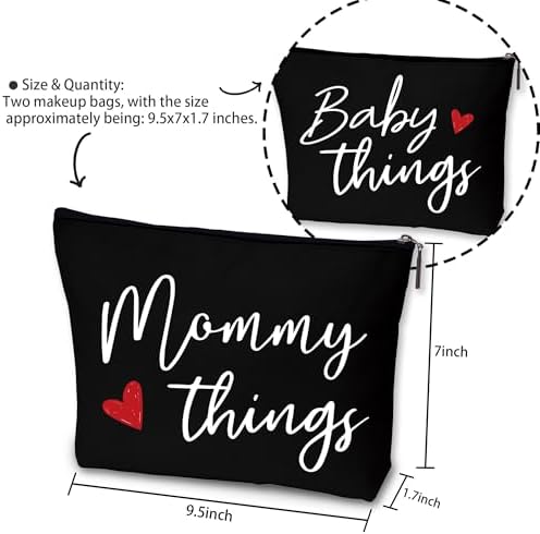 Mommy and Baby Matching Pouch Set, Mommy Things and Baby Things Bags, Gifts - Image 2