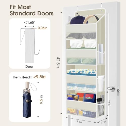 2 Pcs Over The Door Organizer Large Capacity Hanging Storage Room Organizer - Image 2
