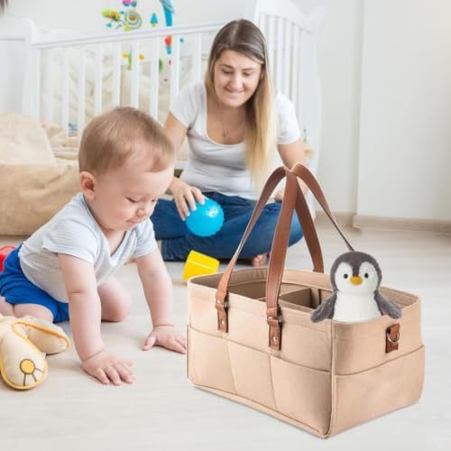 Canvas Diaper Caddy Organizer - Image 3