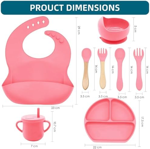 100% Silicone baby feeding set, BPA free Baby dishes set - Image 3
