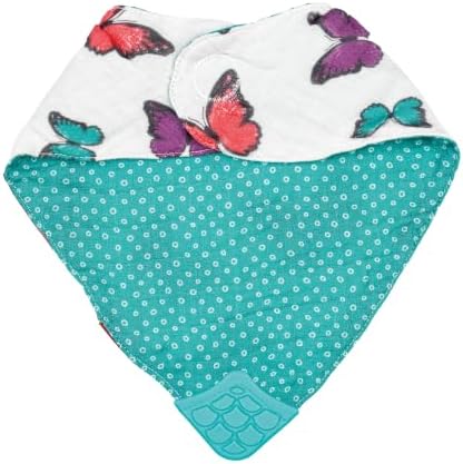 Nuby Reversible 100% Natural Cotton Muslin 3 Piece Teething Bib - Image 5