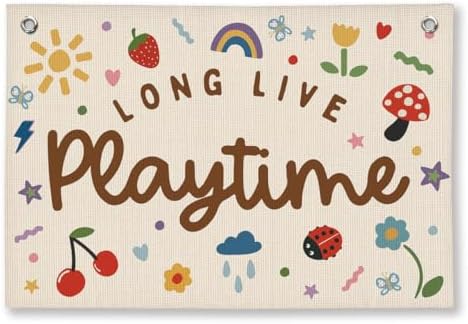 Playroom Kids Wall Decor Long Live Playtime Whimsical Classroom by Unknown
