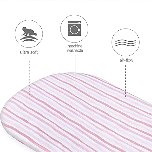 Bassinet Sheets 100% Cotton, 2 Pack Bassinet Sheets - Image 3