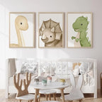 Dinosaur Wall Art Kids Boys Room Canvas Wall Decor Dino Nursery Wall Art - Image 5