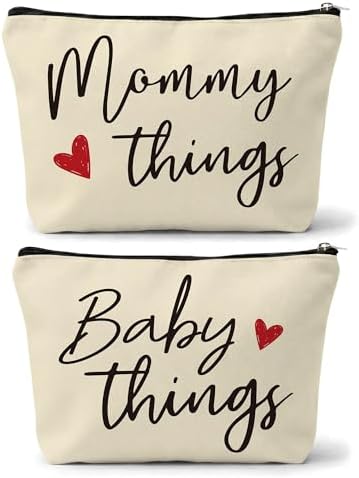 Mommy and Baby Matching Pouch Set, Mommy Things and Baby Things Bags, Gifts by sahjzk