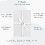 Butterblu Frankie Fitted Crib Sheet 100% Organic Cotton - Image 2