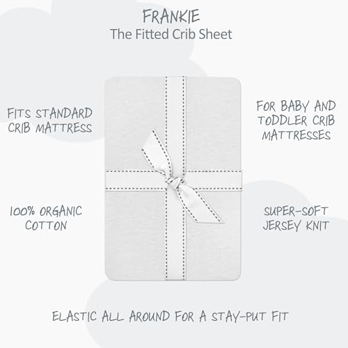 Butterblu Frankie Fitted Crib Sheet 100% Organic Cotton - Image 2