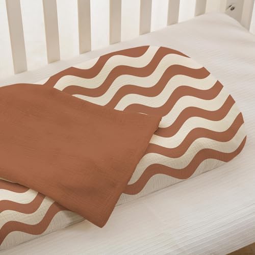 guruixu Muslin Baby Lounger Cover 2 Pack, 100% Cotton Infant Replacement Cover - Image 7