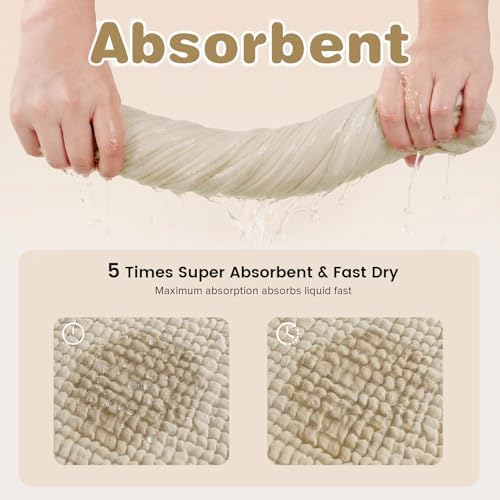 Muslin Hooded Baby Towels 2 Pack, 100% Cotton Baby Bath Towels - Image 7