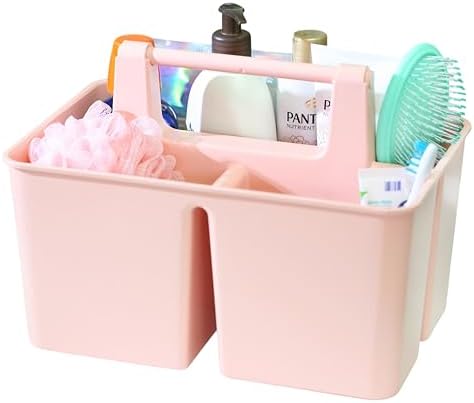 Shower Caddy Organizer with Handle, 3 Compartments, Portable Storage Bin by EnjoyOrganizer