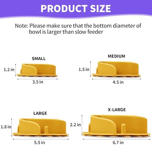 Slow Feeder Dog Bowls Insert, Animire Soft Silicone Slow Eating Dog Food Bowl - Image 5