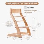 FORNEL Scandinavian Wooden High Chair - Image 2