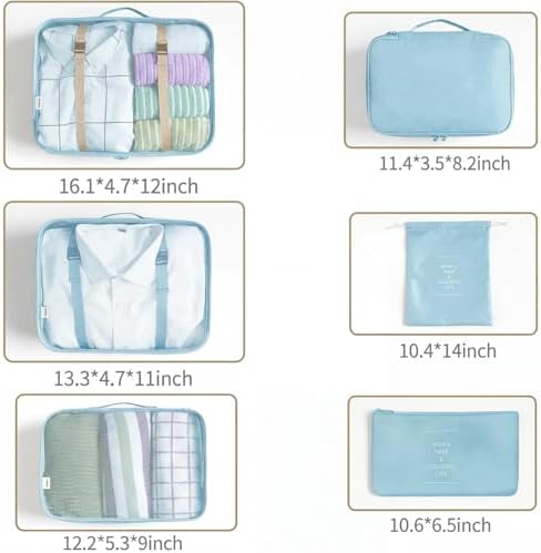 LANSKLBD 6/8 Set Packing Cubes for Suitcases Travel Luggage Packing Organizers - Image 7