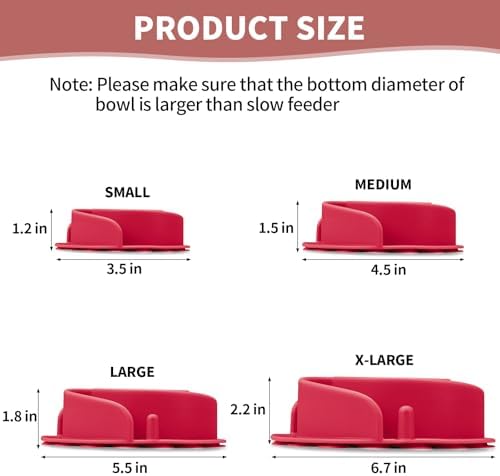 Slow Feeder Dog Bowls Insert, Animire Soft Silicone Slow Eating Dog Food Bowl - Image 6