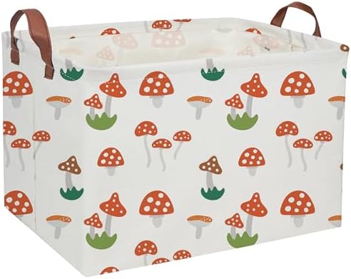 Kids Basket Mushroom Baskets Boys and Girls Basket Rectangular Cute Storage Bin by DDBASKET