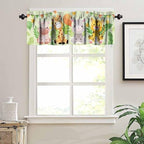 Baby Safari Animals Curtins Valance, Cartoon Woodland Animals Giraffe Elephant - Image 5