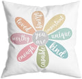 You are Enough Loved Kind Inspirational Pillows Decorative Throw Pillow Covers by ZNGFON