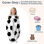 Lukeight Soccer Stuffed Animal Storage Bean Bag Chair Cover - Image 2